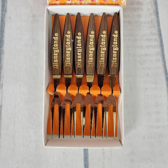 Vintage 60s Disneyland Mini Forks Bronze Plated Collectable - Picture 2 of 14